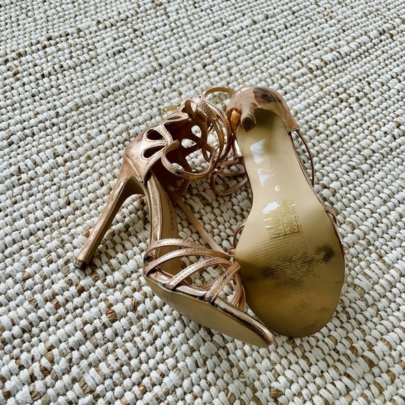 ASOS River Island Rose Gold Strappy Heels - Picture 9 of 9